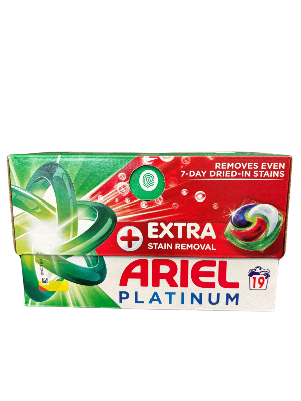 Ariel Platinum + Stain Remover Pods (19 vnt.)