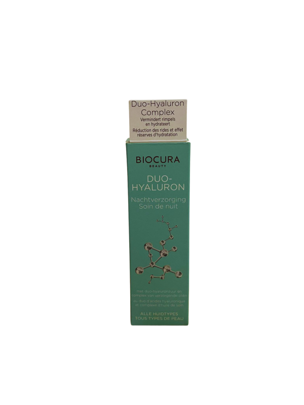 BIOCURA DUO-HYALURON naktinis hialurono gelis veidui 50 ml