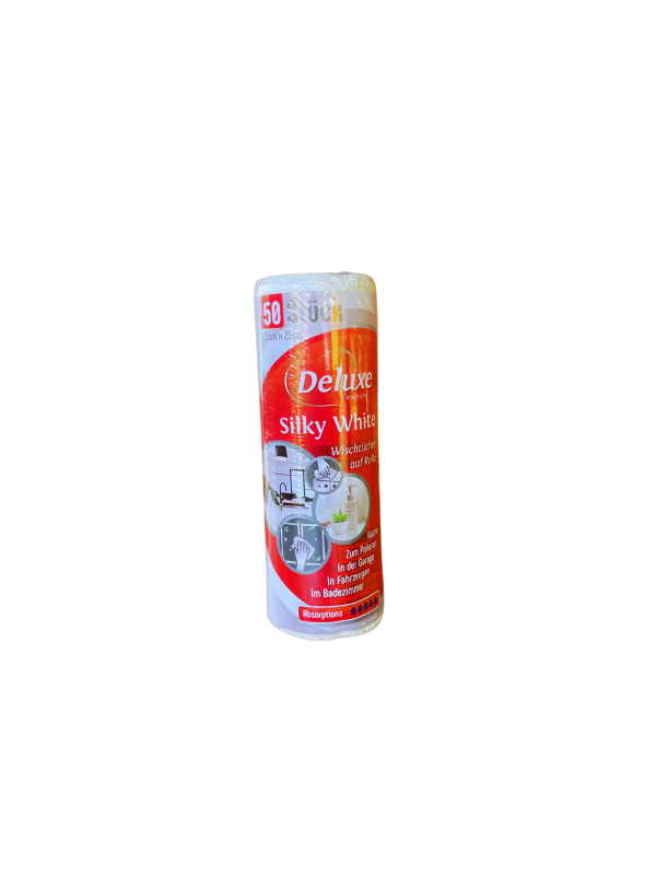 DELUXE SILKY WHITE poliruojančios šluostės 50 vnt