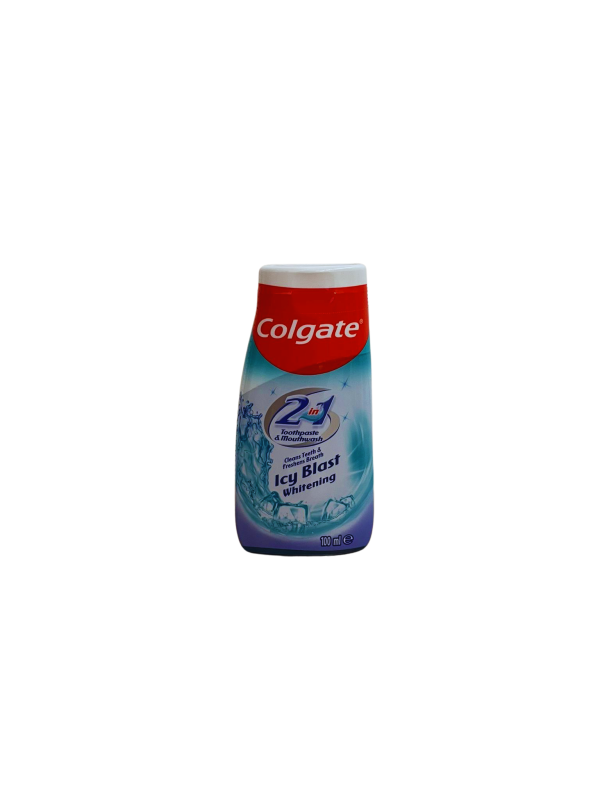 COLGATE 2in1 ICY BLAST–balinanti pasta ir skalavimo skystis