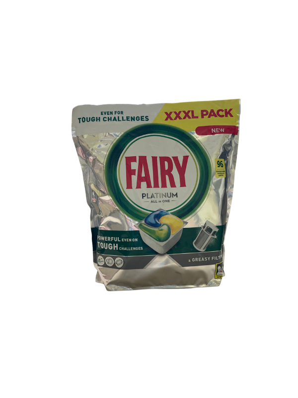 Indaplovių tabletės Fairy Platinum Lemon, 96 vnt (GIGA Pack)